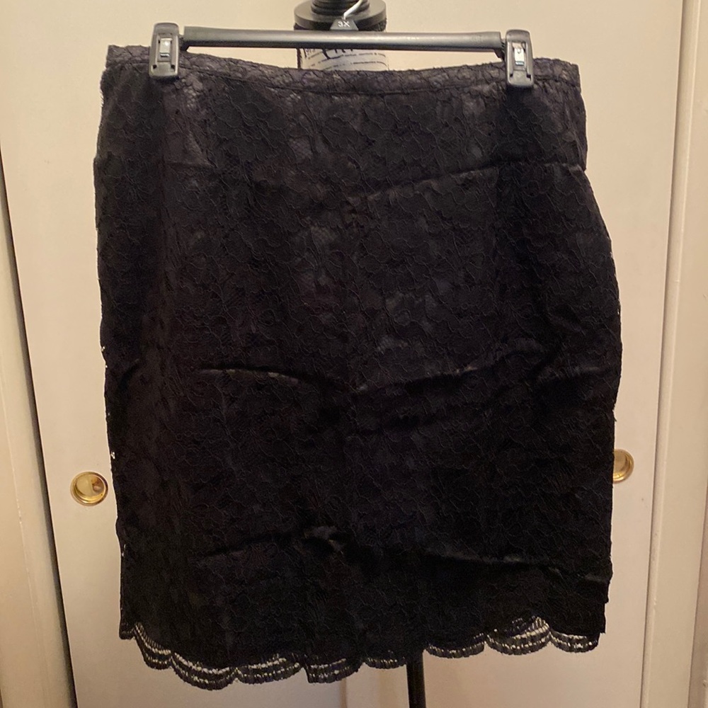 Black lace skirt with satin lining